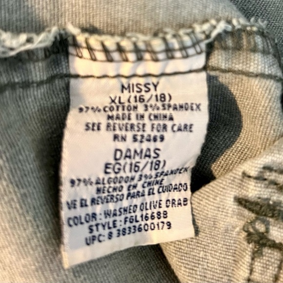 Faded Glory Olive Green Utility Jacket Women’s XL (16/18) - Picture 2 of 7